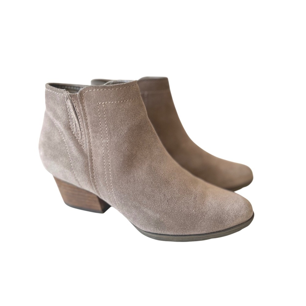 Blondo Suede Ankle Boots Taupe‎ Waterproof Comfort 6.5 Modern Heritage Staple - Picture 2 of 11